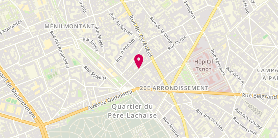 Plan de PROST Lisa, 21 Rue Orfila, 75020 Paris