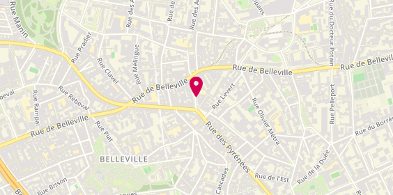 Plan de MELLUL FITOUSSI Carine, 2 Bis Rue du Jourdain, 75020 Paris