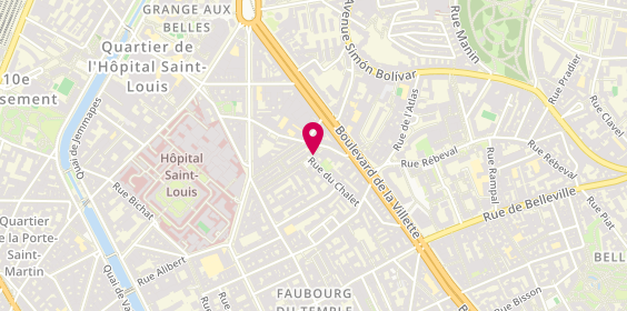 Plan de THEVENARD Marie Paule, 36 Rue Sainte Marthe, 75010 Paris