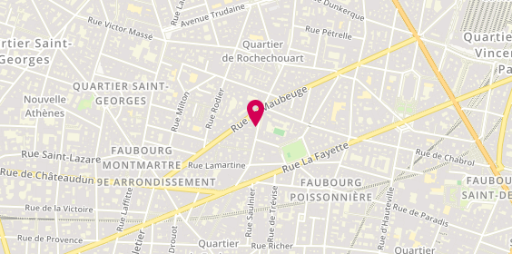 Plan de Olivier de Beauchaine Ostéopathe Paris 9, 21 Rue Marguerite de Rochechouart, 75009 Paris