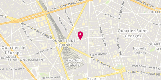 Plan de AURENSAN Roxane, 33 Rue de Liège, 75008 Paris