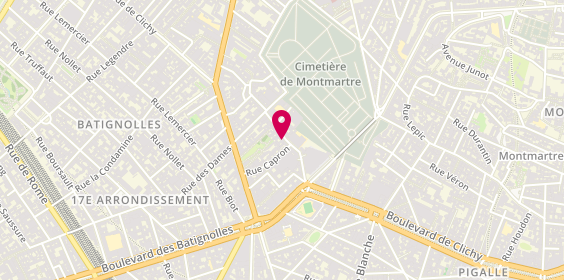 Plan de NAHON FILLIEULE EMMANUELLE, 3 Rue Cavallotti, 75018 Paris