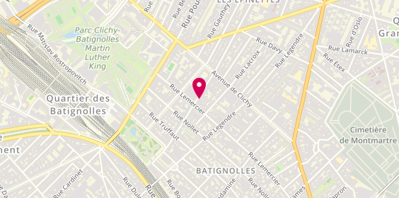 Plan de MUGUET MARTINI Dominique, 38 Rue des Moines, 75017 Paris