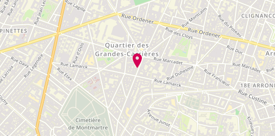 Plan de MOULINIER Annick, 57 Rue Damrémont, 75018 Paris