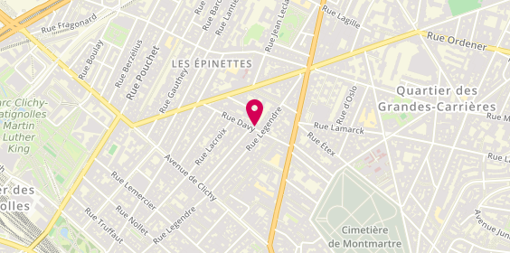 Plan de BRETAGNE Bénédicte, 18 Rue Davy, 75017 Paris