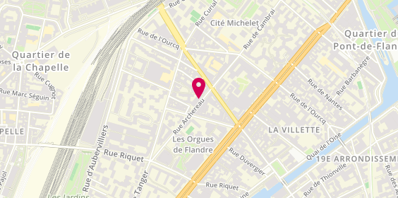 Plan de RITTER MADAR Martine, 43 Rue Archereau, 75019 Paris