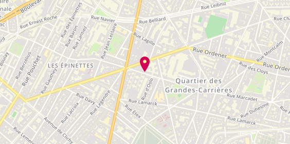 Plan de GODFROY Morgane, 258 Rue Marcadet, 75018 Paris