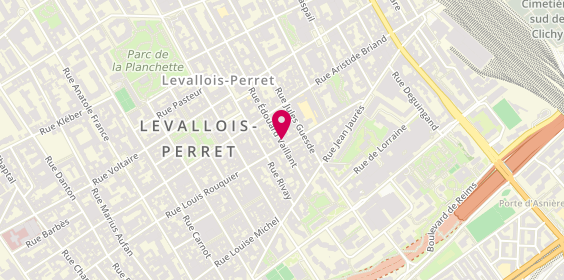 Plan de CHAUDESSOLLE Estelle, 20 Rue Edouard Vaillant, 92300 Levallois-Perret