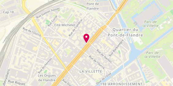 Plan de GUENICHE Sylvie, Cabinet de Mme Rebot Ohnona
145 Avenue de Flandre, 75019 Paris