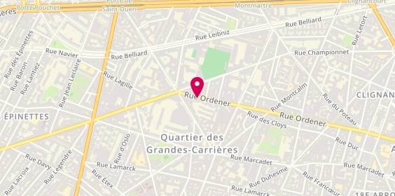 Plan de GUITTON Charlotte, 203 Rue Ordener, 75018 Paris