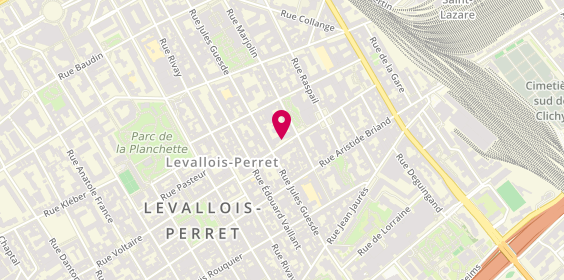 Plan de MICHEL BADELON Bénédicte, 11 Rue Pierre Brossolette, 92300 Levallois-Perret