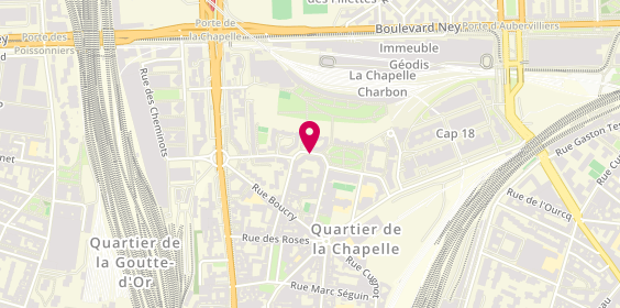 Plan de GHOZLAN Nathalie, 29 Rue Tristan Tzara, 75018 Paris