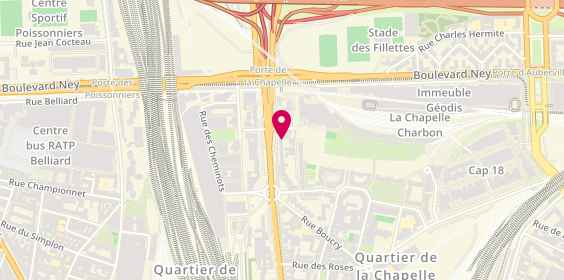 Plan de SAUVE Nathalie Nathalie, 88 Rue de la Chapelle, 75018 Paris
