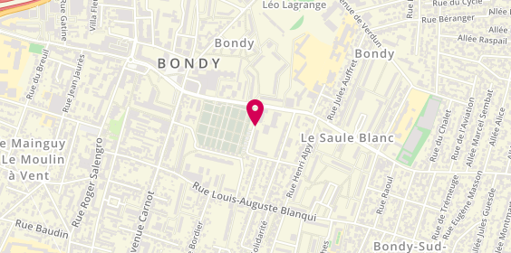 Plan de ZANON Linda, 18 Rue Gaston Defferre, 93140 Bondy
