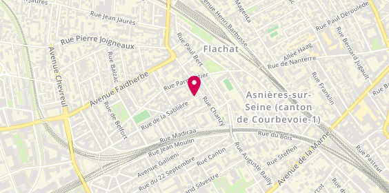 Plan de GUIHO Elisabeth, 6 Rue de la Sabliere, 92600 Asnières-sur-Seine