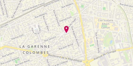 Plan de MEVEL BECKER MÉLANIE, 19 Rue Sartoris, 92250 La Garenne-Colombes