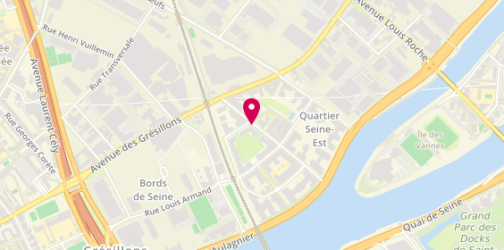 Plan de BLANCHEMAIN Emilie, 17 Rue Olympe de Gouges, 92600 Asnières-sur-Seine