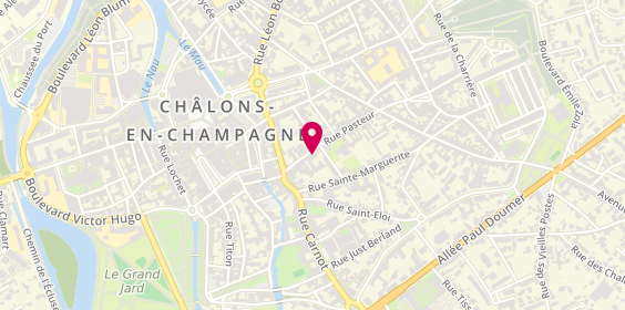 Plan de PELLETIER Hugo, 24 Rue Pasteur, 51000 Châlons-en-Champagne