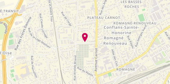 Plan de MARTINEAU Magali, 22 Rue Anatole France, 78700 Conflans-Sainte-Honorine