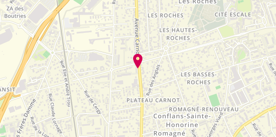 Plan de LE ROUX Emmanuel, 155 Avenue Carnot, 78700 Conflans-Sainte-Honorine