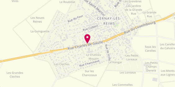 Plan de CAPPE Maud, 22e Rue Charles de Gaulle, 51420 Cernay-lès-Reims