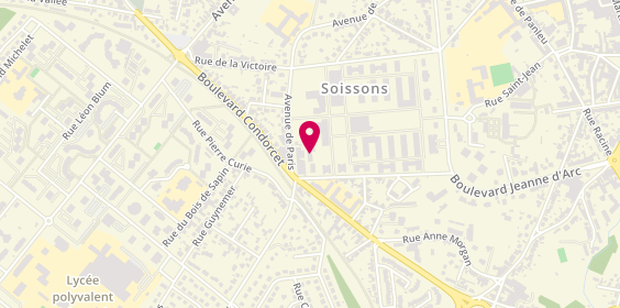 Plan de DUPIN Lucie, Maison Medicale Saint Antoine
14 Bis Rue Ernest Lavisse, 02200 Soissons