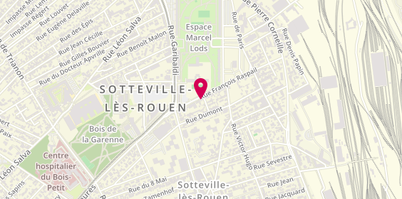 Plan de COTTIN Gaëlle, 125 Rue Raspail, 76300 Sotteville-lès-Rouen