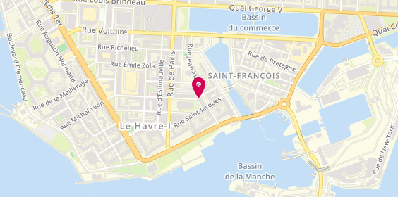 Plan de TINEL Marie, 44 Rue des Drapiers, 76600 Le Havre