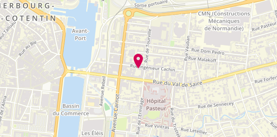 Plan de VIGOT TETART Hélène, 33 Bis Rue Ingenieur Cachin, 50100 Cherbourg-Octeville