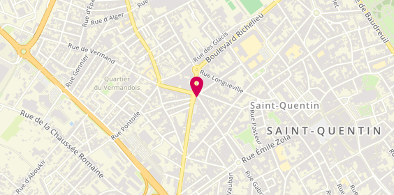 Plan de ALAVOINE Camille, 111 Rue Pierre Brosolette, 02100 Saint-Quentin