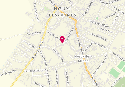 Plan de SCOLAS Julie, Centre de Sante Noeuxois
2 Rue du Paradis, 62290 Nœux-les-Mines