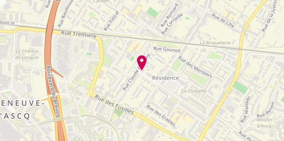 Plan de DEFRETIN Sophie, 7 Boulevard Georges Bizet, 59650 Villeneuve-d'Ascq