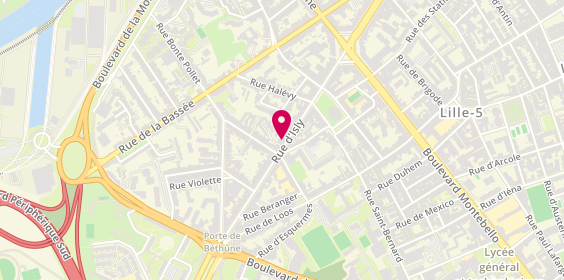 Plan de BARBRY Océane, 88 Rue d'Isly, 59000 Lille