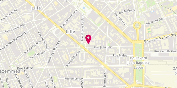 Plan de DESLANDES Emma, 13 Place Philippe Lebon, 59000 Lille