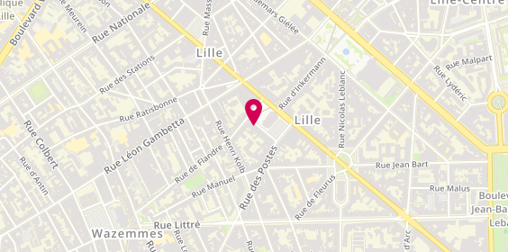 Plan de PALMISANO Camille, 21 Bis place Sébastopol, 59000 Lille