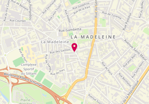 Plan de SAUVE Juliette, 57 Rue Georges Pompidou 57/59, 59110 La Madeleine