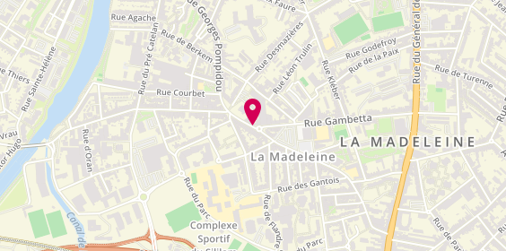 Plan de BURIEZ Séverine, Rue Georges Pompidou 57/59, 59110 La Madeleine