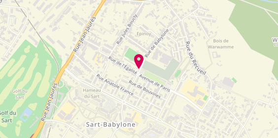 Plan de PETILLION Guislaine, 55 Rue de Babylone, 59491 Villeneuve-d'Ascq
