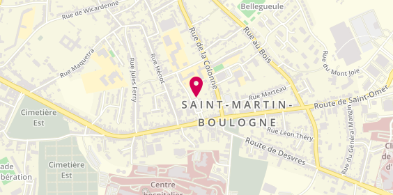 Plan de TISSERAND DELAMER AUDREY, 24 Place Jean Moulin, 62280 Saint-Martin-Boulogne