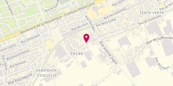 Plan de DUFOSSE Manon, 485 Rue Paul Vancassel, 59240 Dunkerque